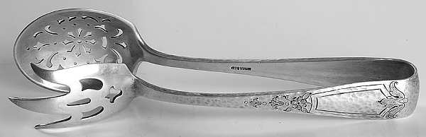 Pattern A (Sterling, 1912, No Monograms) Large Ice Serving Tongs