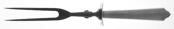 Pattern A (Sterling, 1912, No Monograms) Large Stainless-Prong Roast Carving Fork