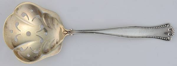 Pembroke (Sterling, 1895) Solid Bon Bon Spoon with Pierced Bowl