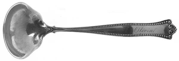 Pembroke (Sterling, 1895) Monogramed Solid Piece Cream Ladle