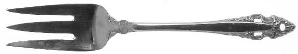 Pierced Baroque (Stainless) Medium Solid Cold Meat Serving Fork