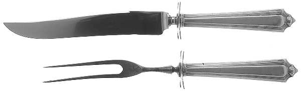 Plymouth (Sterling, 1911) Small Stainless Blade 2-Piece Steak Carving Set