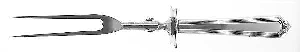 Plymouth (Sterling, 1911) Large Stainless-Prong Roast Carving Fork