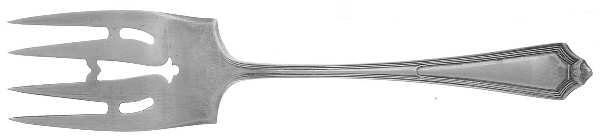 Plymouth (Sterling, 1911) Small Solid Cold Meat Serving Fork