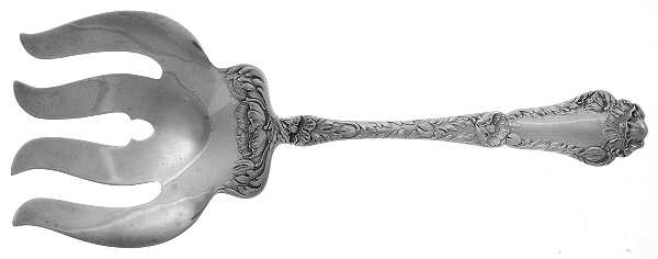 Poppy (Sterling, 1902) Large Solid Asparagus Serving Fork