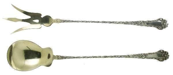 Poppy (Sterling, 1902) 2 Pc Large Lettuce Serving Set