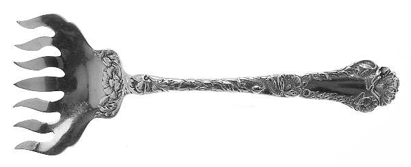 Poppy (Sterling, 1902) Large Solid Tined Sardine Serving Fork
