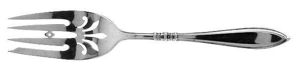 Portsmouth (Sterling, 1918, No Monograms) Small Solid Cold Meat Serving Fork