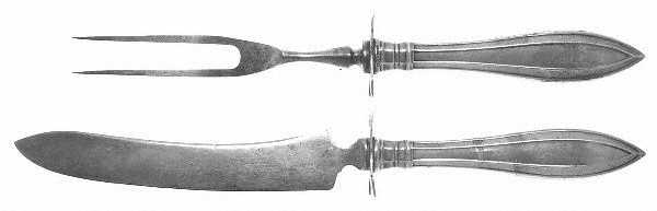 Portsmouth (Sterling, 1918, No Monograms) Small Steak 2-Piece Carving Set w/Stainless Blade