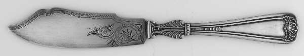 Princess Louise (Silverplate, 1881) Flat Handle Bright Cut Master Butter