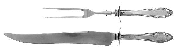 Providence (Silverplate, 1920) Large 2-Piece Roast Carving Set w/Stainless Blade