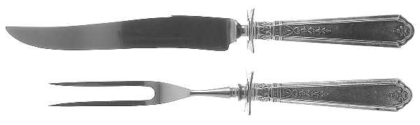 Princess Patricia (Sterling, 1926, No Monos) 2 Piece Small Carving Set W/ Sterling Guard
