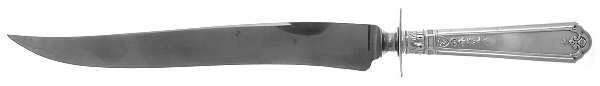 Princess Patricia (Sterling, 1926, No Monos) Large Carving/Roast Knife StnlBl w/Sterling Guard