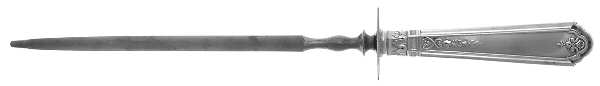 Princess Patricia (Sterling, 1926, No Monos) Large Knife Sharpener-Steel Rod w/Sterling Guard