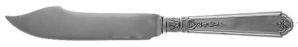 Princess Patricia (Sterling, 1926, No Monos) Individual Hollow Handle Fish Knife-Sterling Blade