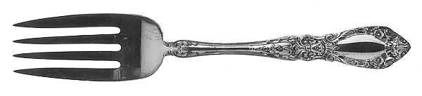 Queen's Grace (Silverplate, 1977) Medium Solid Cold Meat Serving Fork