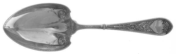 Raphael (Sterling, 1875) Solid Bright Cut Vegetable Serving Spoon