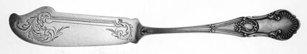 Regent (Sterling, 1892) Flat Handle Bright Cut Master Butter