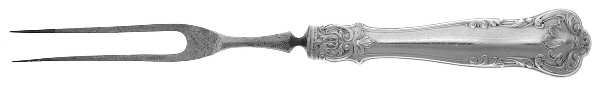 Regent (Silverplate, 1902-1903) Small Steak Carving Fork with Stainless Prongs