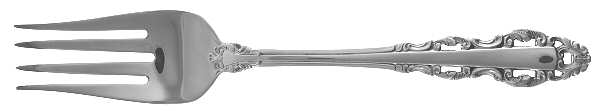 Renoir (Silverplate, 1977) Medium Solid Cold Meat Serving Fork