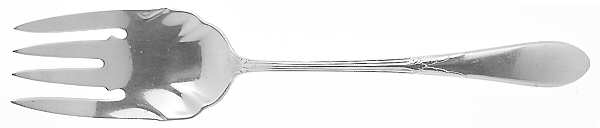 Rose Marie (Sterling, 1933, No Monograms) Medium Solid Cold Meat Serving Fork