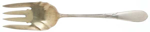 Rose Marie (Sterling, 1933, No Monograms) Medium Solid Cold Meat Serving Fork by Gorham Silver
