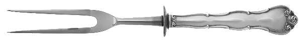 Rondo (Sterling, 1951, No Monograms) Large Stainless-Prong Roast Carving Fork