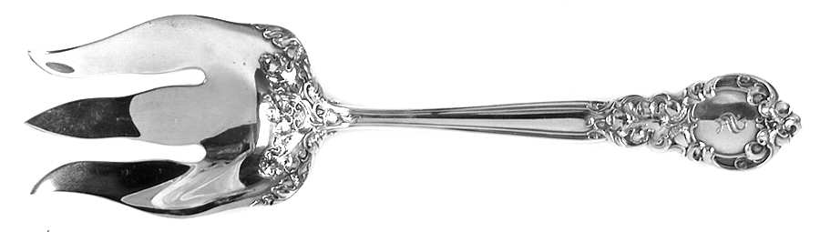 Royal Oak (Sterling, 1902, No Monograms) Solid Salad Serving Fork
