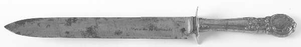 Royal Oak (Sterling, 1902, No Monograms) Large Stainless Blade Roast Carving Knife
