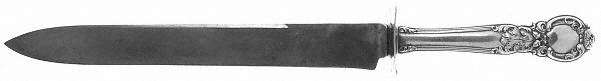Royal Oak (Sterling, 1902, No Monograms) Large Stainless Blade Roast Carving Knife