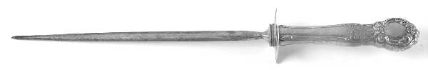 Royal Oak (Sterling, 1902, No Monograms) Large Roast Steel Rod Knife Sharpener