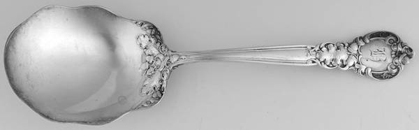 Royal Oak (Sterling, 1902, No Monograms) Solid Salad Serving Spoon