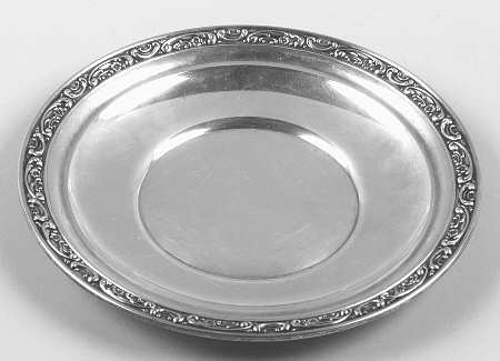 Rose Scroll (Sterling, Hollowware) Sterling Cookie Plate