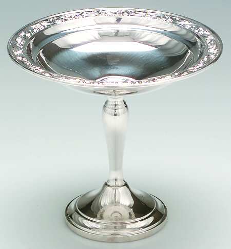 Rose Scroll (Sterling, Hollowware) Medium Compote