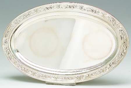 Rose Scroll (Sterling, Hollowware) Tray for Sterling Creamer & Sugar Set