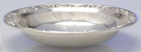 Rose Scroll (Sterling, Hollowware) Sterling Bon Bon Bowl