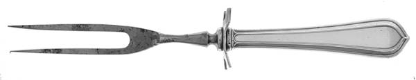 Roslyn (Silverplate, 1915) Small Steak Carving Fork with Stainless Prongs