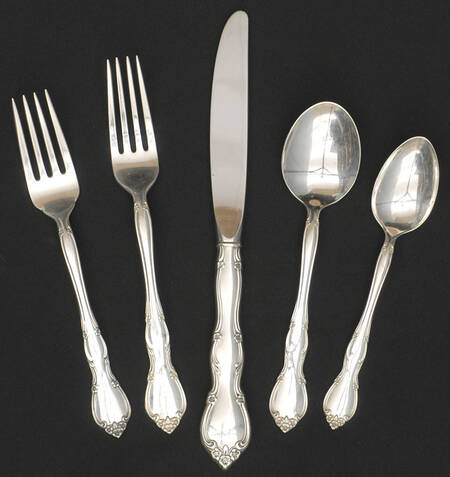 Rose Tiara (Sterling, 1963) 40 Piece Estate Set