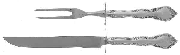 Rose Tiara (Sterling, 1963) Small Stainless Blade 2-Piece Steak Carving Set