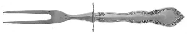 Rose Tiara (Sterling, 1963) Small Steak Carving Fork with Stainless Prongs