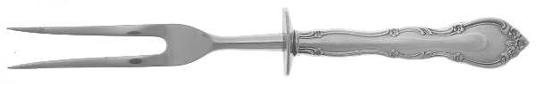 Rose Tiara (Sterling, 1963) Small Steak Carving Fork with Stainless Prongs