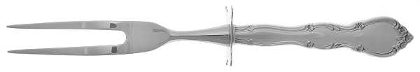 Rose Tiara (Sterling, 1963) Large Stainless-Prong Roast Carving Fork