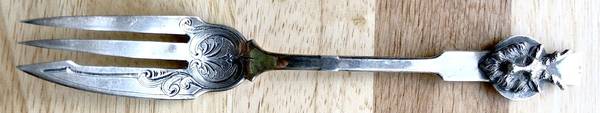 Saxon Stag (Coin, 1855) Pickle Fork Old Style Bright Cut