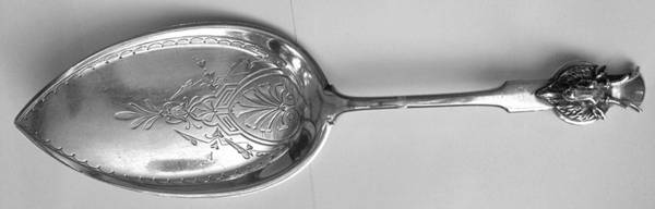 Saxon Stag (Coin, 1855) Large Solid Bright Cut Pie Knife