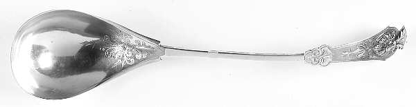 Saxon Stag (Coin, 1855) Soup Ladle, Bright Cut Solid Piece by Gorham Silver