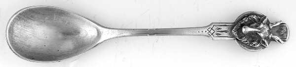 Saxon Stag (Coin, 1855) Egg Spoon
