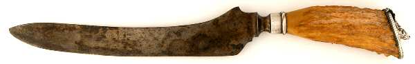 Saxon Stag (Coin, 1855) Knife-Carv/Lg-Stnbl/Roast Sterling Guard