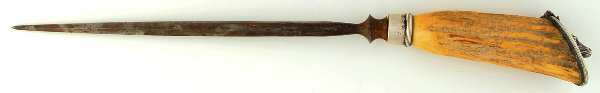 Saxon Stag (Coin, 1855) Knife-Sharpn/Steelrod/Lg-Sterling Guard