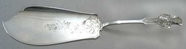 Saxon Stag (Coin, 1855) Large Solid Fish Serving Knife