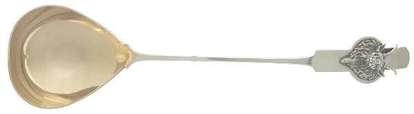 Saxon Stag (Coin, 1855) Large Solid Soup Ladle by Gorham Silver